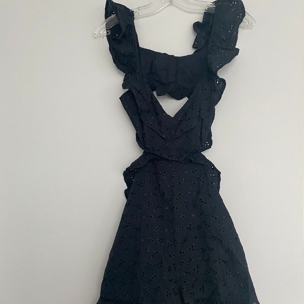 Alexis Astr the Label Navy Blue Lace Romper